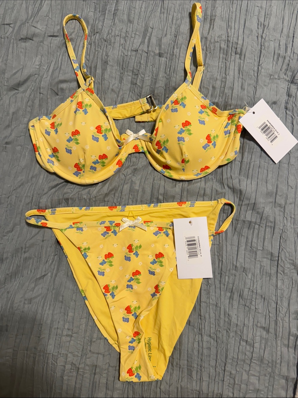 Dippin' Daisy's Yellow Floral Underwire Bikini Set